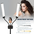 GobekUsa Dualarm LED Beauty Light with Circular Light Strip on Tripod