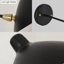 GobekUsa Modern Style Duckbill Shade Wall Lamp with Metallic Finish, Black Sconce Lighting – Straight/Curved Arm