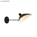GobekUsa Modern Style Duckbill Shade Wall Lamp with Metallic Finish, Black Sconce Lighting – Straight/Curved Arm