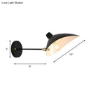 GobekUsa Modern Style Duckbill Shade Wall Lamp with Metallic Finish, Black Sconce Lighting – Straight/Curved Arm