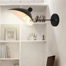 GobekUsa Modern Style Duckbill Shade Wall Lamp with Metallic Finish, Black Sconce Lighting – Straight/Curved Arm