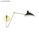 GobekUsa Modern Style Duckbill Shade Wall Lamp with Metallic Finish, Black Sconce Lighting – Straight/Curved Arm
