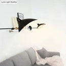 GobekUsa Modern Style Duckbill Shade Wall Lamp with Metallic Finish, Black Sconce Lighting – Straight/Curved Arm