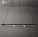 GobekUsa Éclatant Crystal Chandelier - Luxe Rectangular Pendant Light for Home Décor