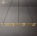 GobekUsa Éclatant Crystal Chandelier - Luxe Rectangular Pendant Light for Home Décor