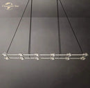 GobekUsa Éclatant Crystal Chandelier - Luxe Rectangular Pendant Light for Home Décor