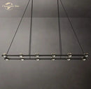 GobekUsa Éclatant Crystal Chandelier - Luxe Rectangular Pendant Light for Home Décor