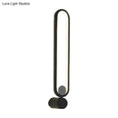 GobekUsa Contemporary Black Elliptical LED Wall Mounted Light Fixture for Study Room - Metallic Design
