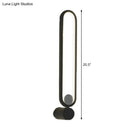 GobekUsa Contemporary Black Elliptical LED Wall Mounted Light Fixture for Study Room - Metallic Design