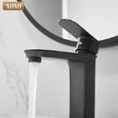 GobekUsa Black Finish Brass Basin Faucet Hot Cold Water Mixer Tap Single Handle