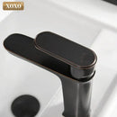 GobekUsa Black Finish Brass Basin Faucet Hot Cold Water Mixer Tap Single Handle