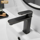 GobekUsa Black Finish Brass Basin Faucet Hot Cold Water Mixer Tap Single Handle