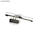 GobekUsa Modern Tubular LED Wall Sconce with Black Finish, 18"/21.5" W in Warm/White Light