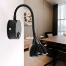 GobekUsa Adjustable LED Wall Sconce - Modern Metal Shade Wall Lamp in Black Finish (with/without Switch), Warm/White Lighting