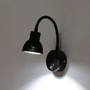 GobekUsa Adjustable LED Wall Sconce - Modern Metal Shade Wall Lamp in Black Finish (with/without Switch), Warm/White Lighting