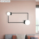 GobekUsa Modern Metal Rectangle Flush Wall Sconce with LED Lighting - Black Finish
