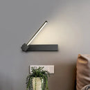 GobekUsa Rotatable LED Sconce: Modern White/Black Finish with Acrylic Shade for Wall Lighting in Warm/White