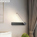 GobekUsa Rotatable LED Sconce: Modern White/Black Finish with Acrylic Shade for Wall Lighting in Warm/White