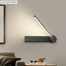 GobekUsa Rotatable LED Sconce: Modern White/Black Finish with Acrylic Shade for Wall Lighting in Warm/White