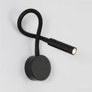 Modern black flexible gooseneck led wall sconces bedroom reading light by Decorbites