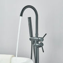 GobekUsa Modern Black Floor Mounted Tub Faucet