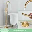 GobekUsa Modern Black Floor Mounted Tub Faucet