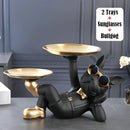 GobekUsa French Bulldog Sculpture: Abstract Figurine & Key Holder Ornament