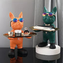 GobekUsa French Bulldog Sculpture: Abstract Figurine & Key Holder Ornament
