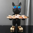 GobekUsa French Bulldog Sculpture: Abstract Figurine & Key Holder Ornament