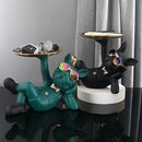 GobekUsa French Bulldog Sculpture: Abstract Figurine & Key Holder Ornament