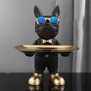 GobekUsa French Bulldog Sculpture: Abstract Figurine & Key Holder Ornament
