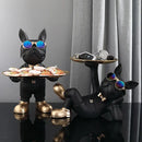GobekUsa French Bulldog Sculpture: Abstract Figurine & Key Holder Ornament