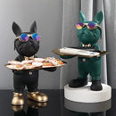 GobekUsa French Bulldog Sculpture: Abstract Figurine & Key Holder Ornament