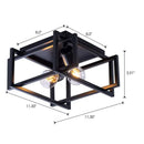 GobekUsa Black Modern LED Ceiling Chandelier for Living Room Bedroom Study Home