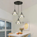 GobekUsa Diamond Pendant Lights Trio for Modern Dining Room and Kitchen