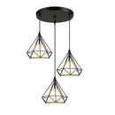 GobekUsa Diamond Pendant Lights Trio for Modern Dining Room and Kitchen