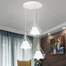 GobekUsa Diamond Pendant Lights Trio for Modern Dining Room and Kitchen