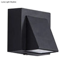 GobekUsa Contemporary LED Outdoor Wall Mount Sconce Light with Metal Shade - Black Triangle/Cylinder/Rectangle