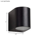GobekUsa Contemporary LED Outdoor Wall Mount Sconce Light with Metal Shade - Black Triangle/Cylinder/Rectangle