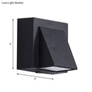 GobekUsa Contemporary LED Outdoor Wall Mount Sconce Light with Metal Shade - Black Triangle/Cylinder/Rectangle