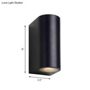 GobekUsa Contemporary LED Outdoor Wall Mount Sconce Light with Metal Shade - Black Triangle/Cylinder/Rectangle