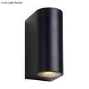 GobekUsa Contemporary LED Outdoor Wall Mount Sconce Light with Metal Shade - Black Triangle/Cylinder/Rectangle