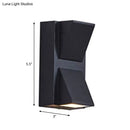 GobekUsa Contemporary LED Outdoor Wall Mount Sconce Light with Metal Shade - Black Triangle/Cylinder/Rectangle