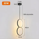 GobekUsa Geometric LED Pendant Lights for Living Room Bedroom Kitchen, Modern Hanging Lamps for Decor