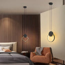 GobekUsa Geometric LED Pendant Lights for Living Room Bedroom Kitchen, Modern Hanging Lamps for Decor