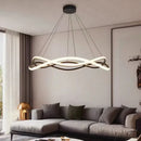GobekUsa Black Geometric LED Ring Chandelier for Elegant Spaces