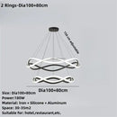 GobekUsa Black Geometric LED Ring Chandelier for Elegant Spaces