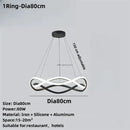 GobekUsa Black Geometric LED Ring Chandelier for Elegant Spaces