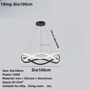 GobekUsa Black Geometric LED Ring Chandelier for Elegant Spaces