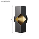 GobekUsa Modern Black Geometric LED Sconce for Bedroom Wall Mounting with Iron Shade